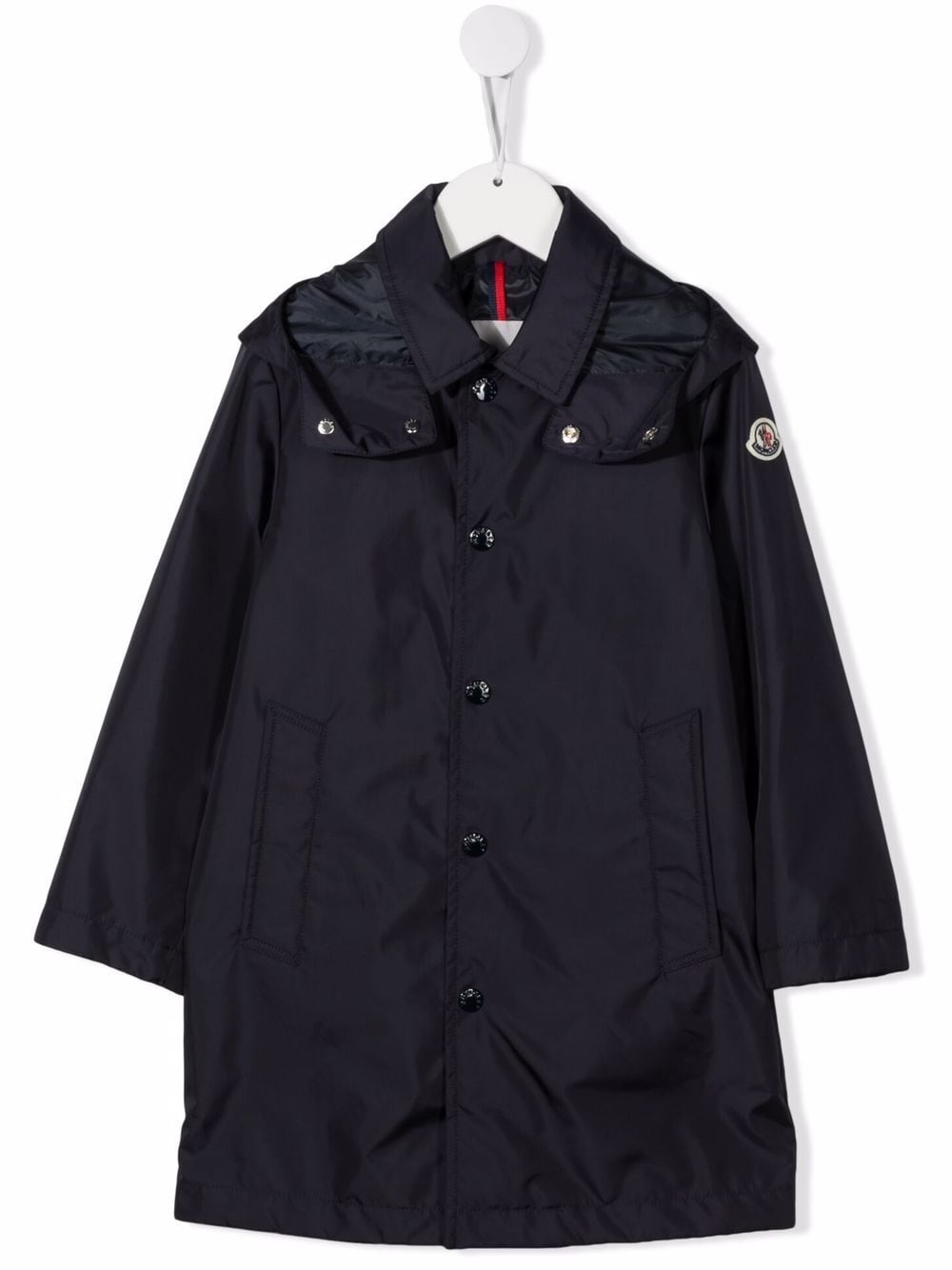 Moncler Enfant Ronam logo-patch raincoat - Blue von Moncler Enfant