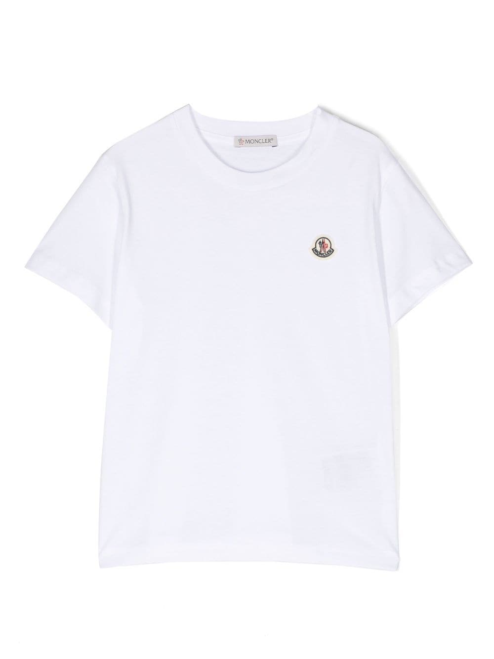 Moncler Enfant logo-patch short-sleeve T-shirt - White von Moncler Enfant