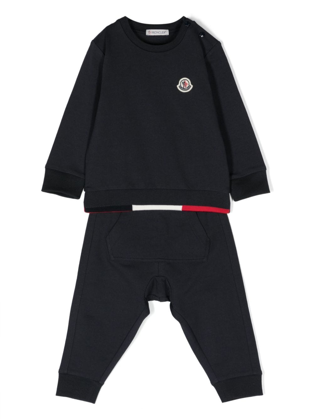 Moncler Enfant logo-patch stretch-cotton tracksuit - Blue von Moncler Enfant