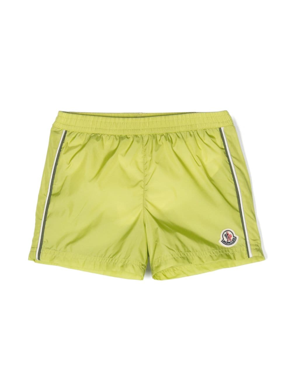 Moncler Enfant logo-patch swim shorts - Green von Moncler Enfant