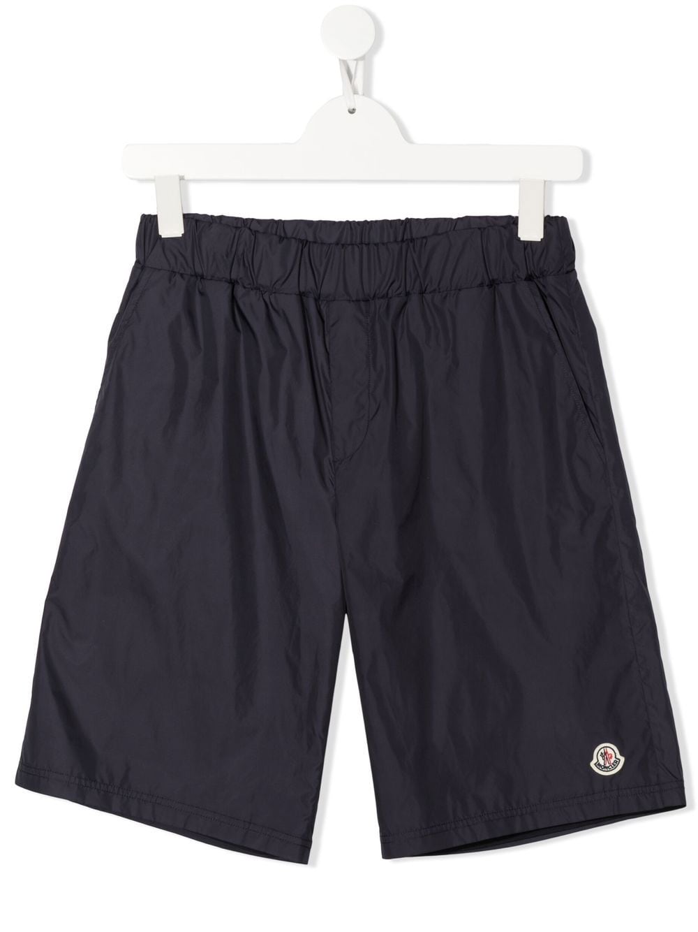 Moncler Enfant logo-patch tech shorts - Blue von Moncler Enfant