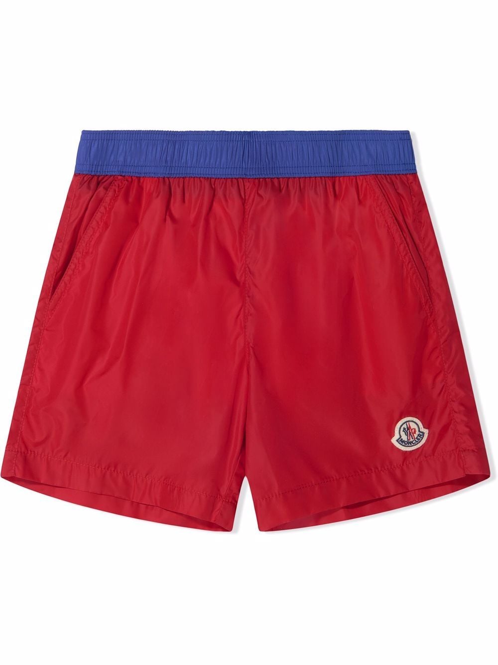 Moncler Enfant logo-patch track shorts - Red von Moncler Enfant