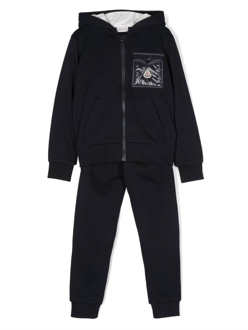 Moncler Enfant logo-patch tracksuit set - Blue von Moncler Enfant