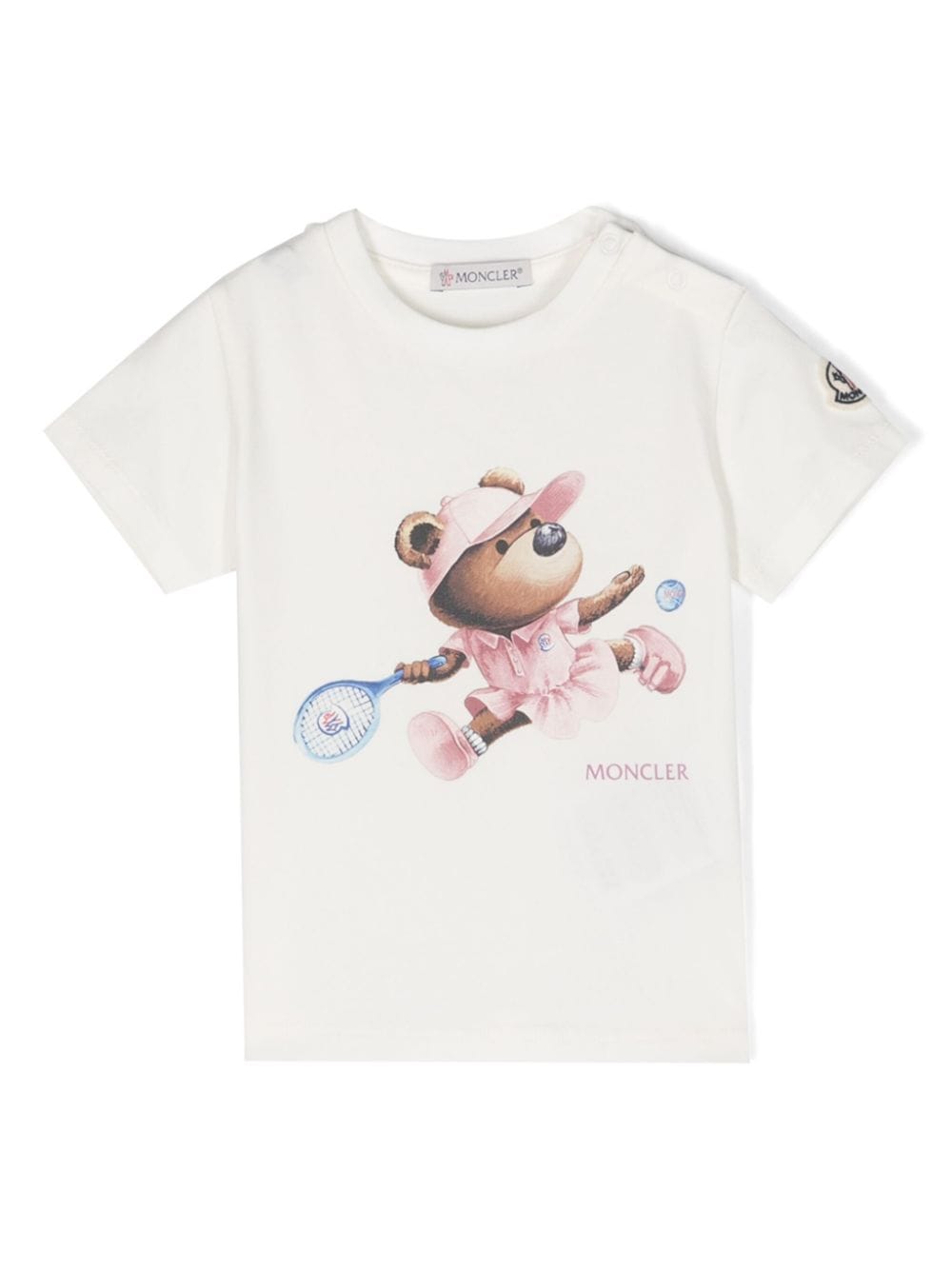Moncler Enfant logo-print bear-motif T-shirt - White von Moncler Enfant