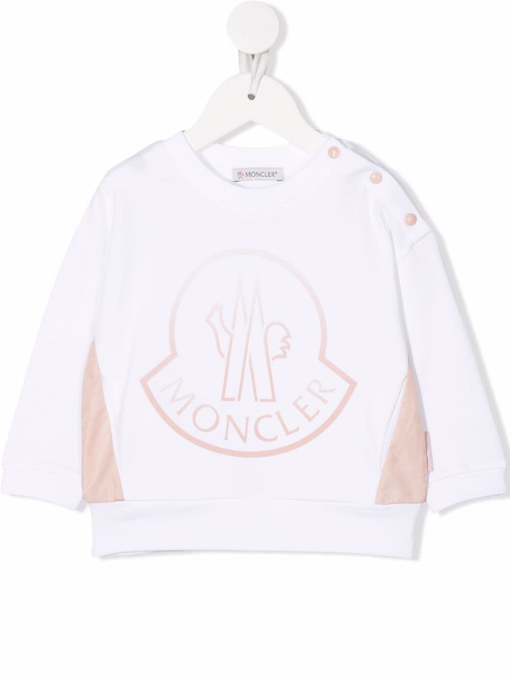 Moncler Enfant logo-print colour-block sweatshirt - White von Moncler Enfant