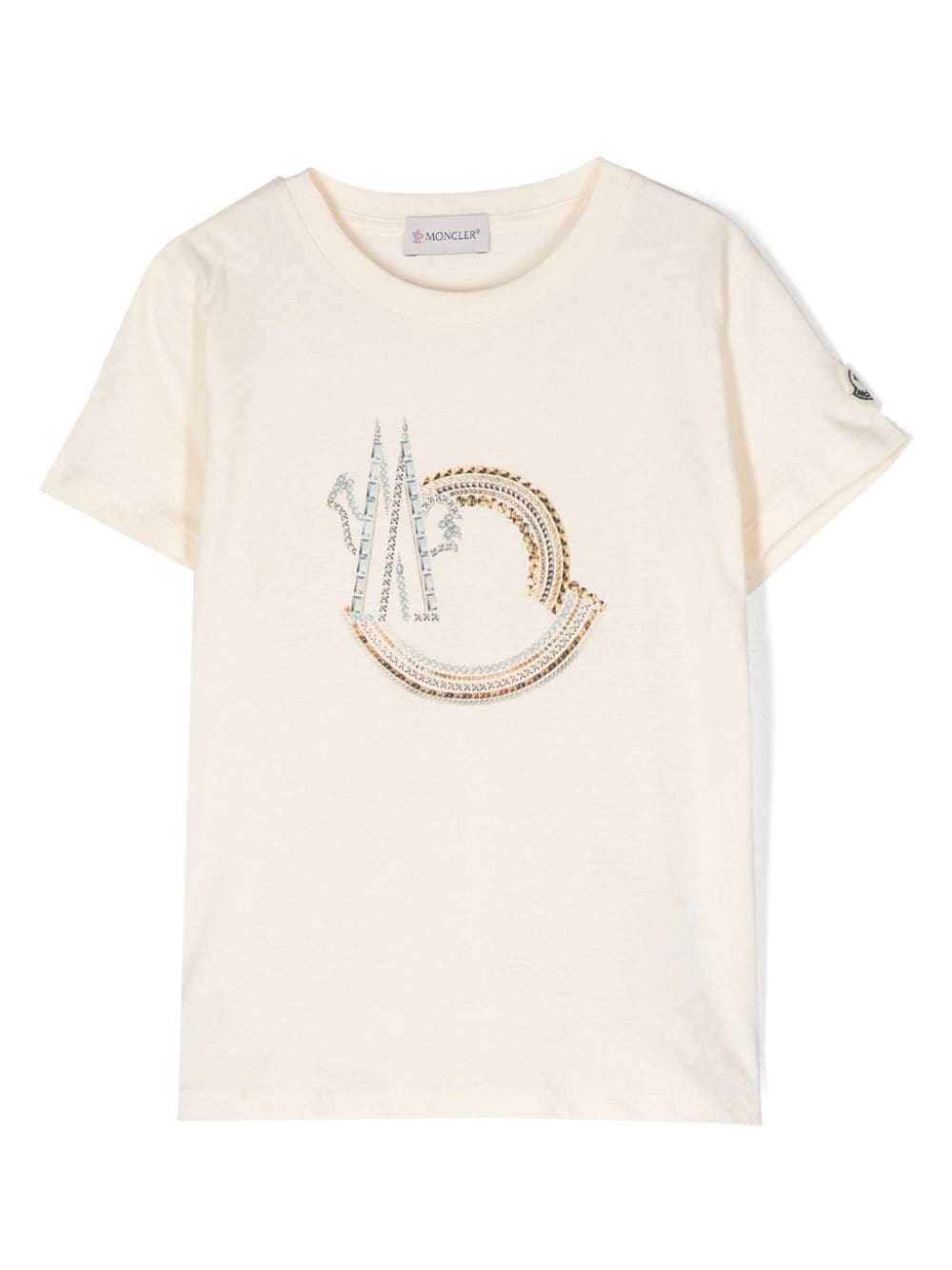 Moncler Enfant logo-print cotton T-shirt - Neutrals von Moncler Enfant