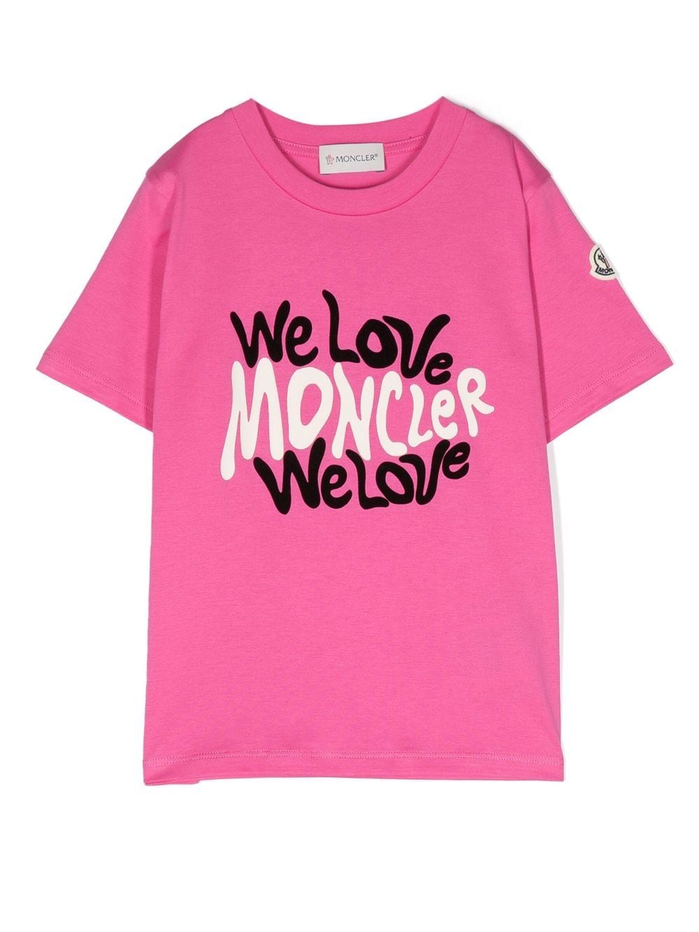 Moncler Enfant logo-print cotton T-shirt - Pink von Moncler Enfant