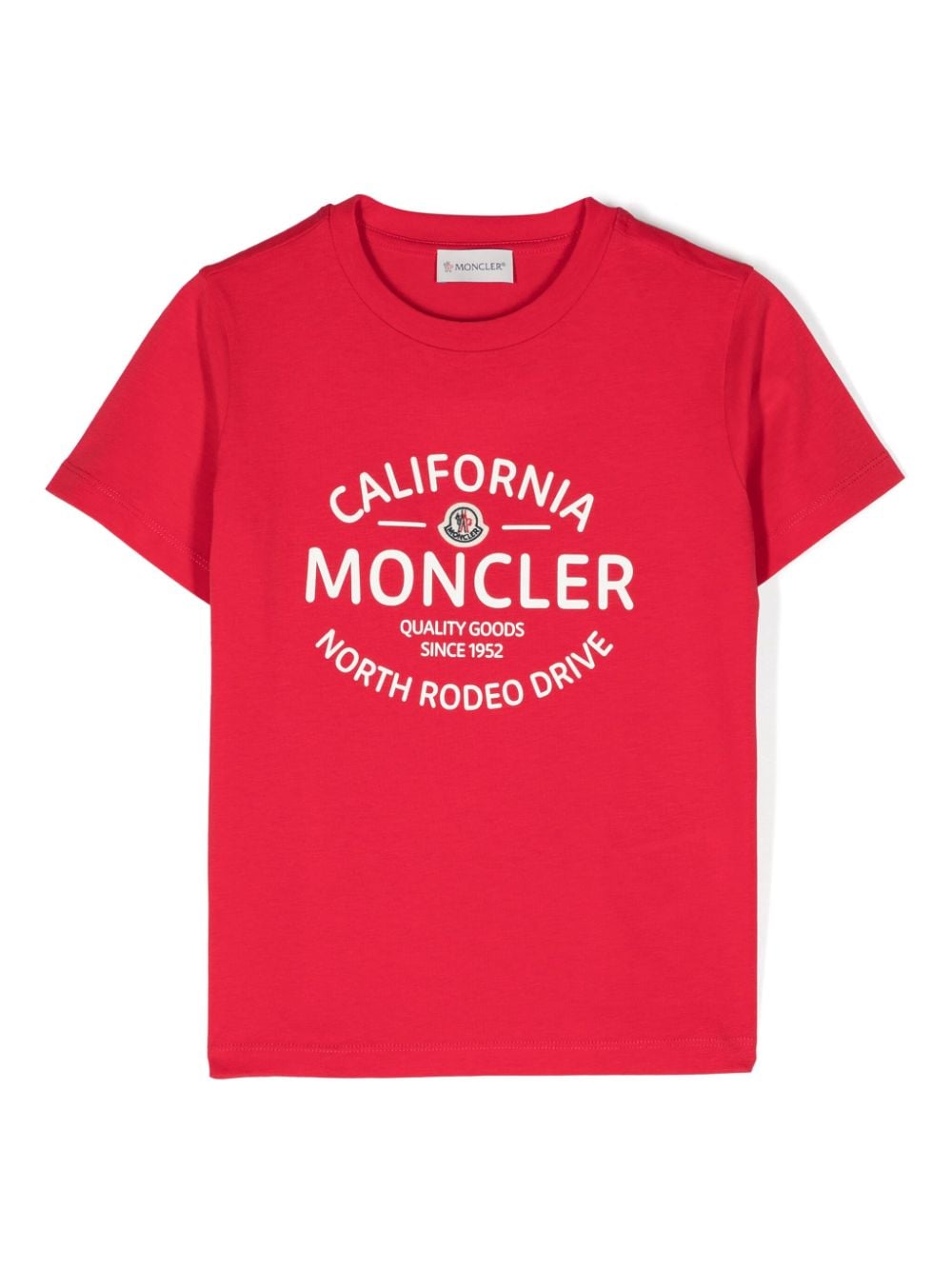Moncler Enfant logo-print cotton T-shirt - Red von Moncler Enfant