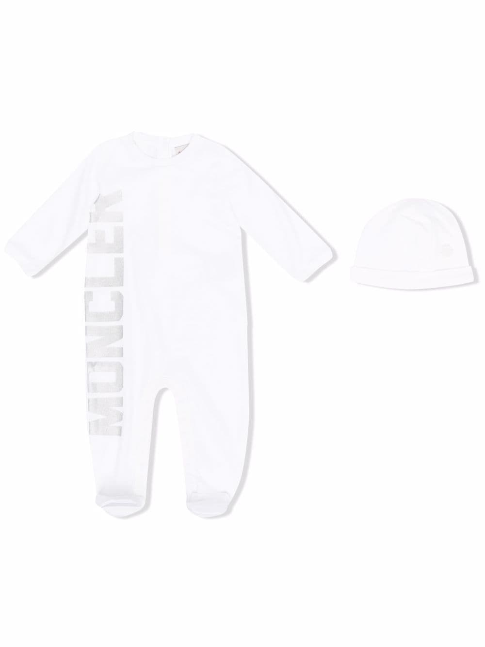 Moncler Enfant logo-print cotton pajamas set - White von Moncler Enfant