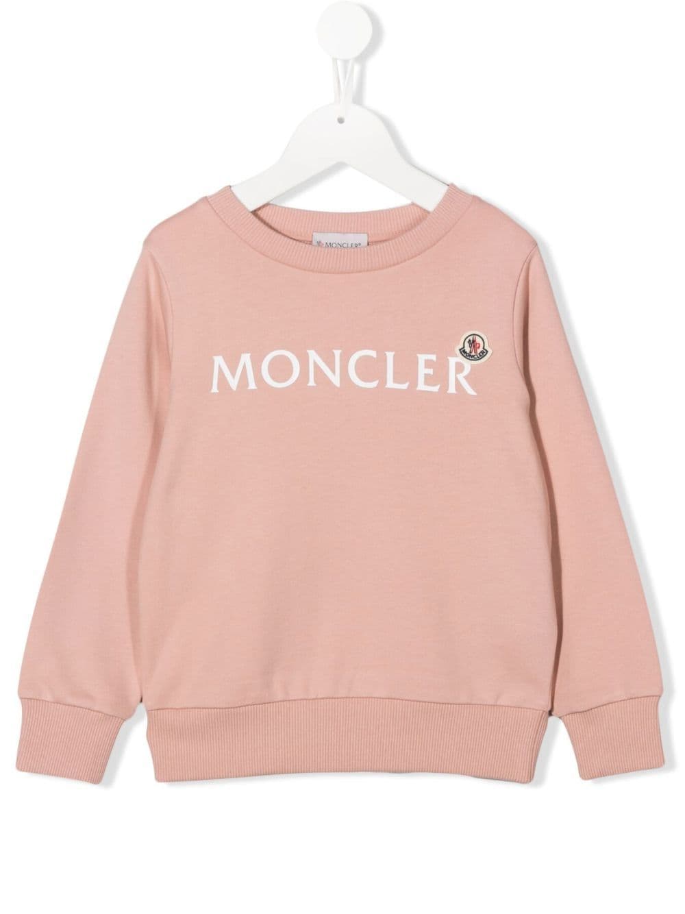 Moncler Enfant logo-print cotton sweatshirt - Pink von Moncler Enfant