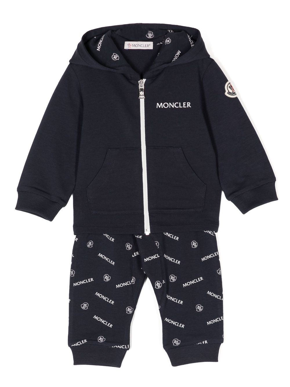 Moncler Enfant logo-print cotton tracksuit set - Blue von Moncler Enfant