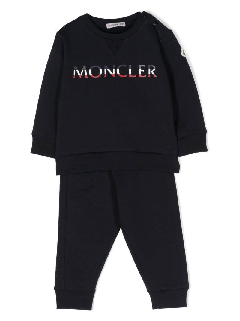 Moncler Enfant logo-print cotton tracksuit set - Blue von Moncler Enfant