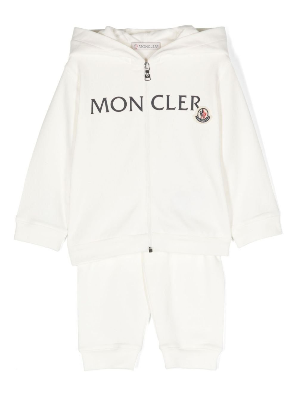 Moncler Enfant logo-print cotton tracksuit set - White von Moncler Enfant