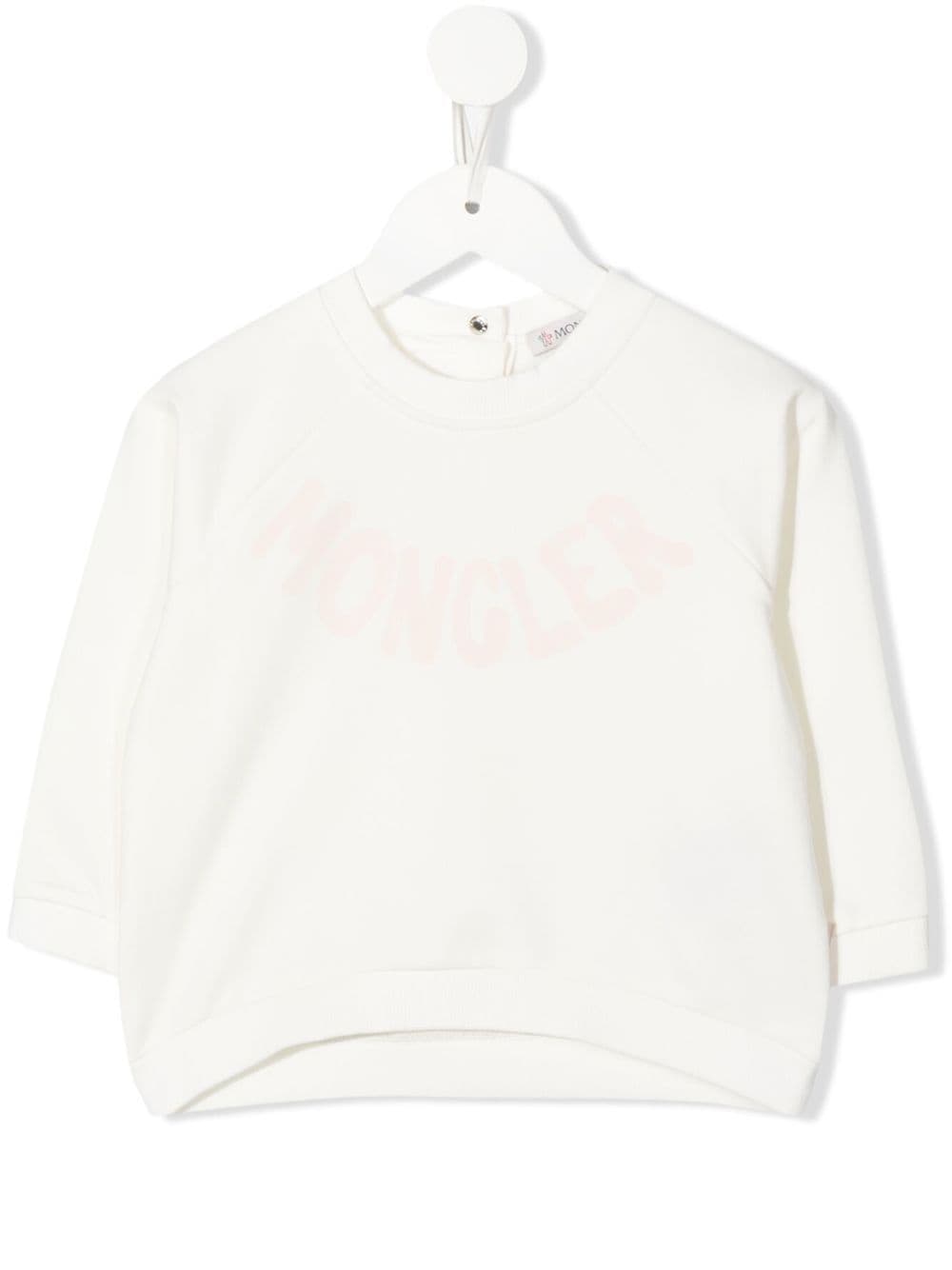 Moncler Enfant logo-print detail sweatshirt - White von Moncler Enfant