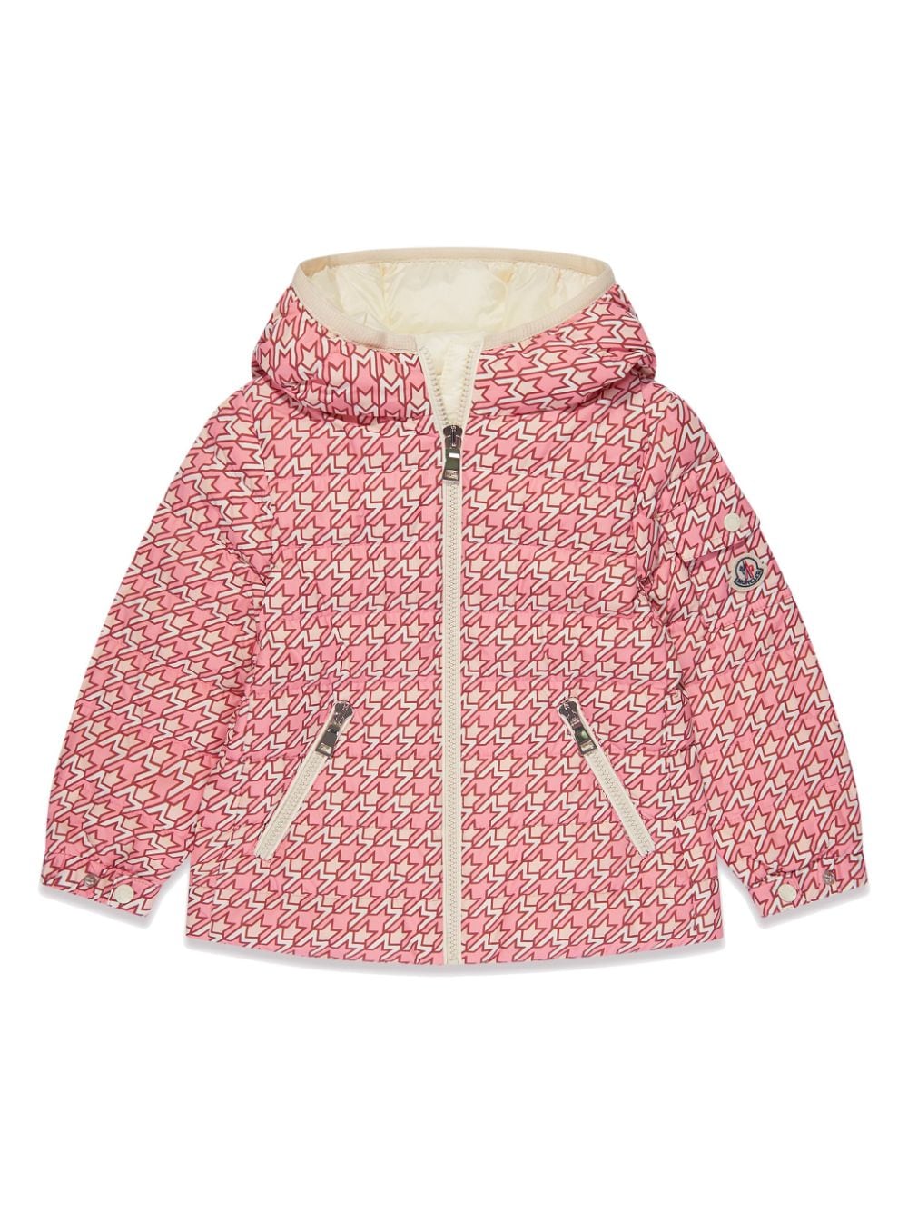 Moncler Enfant logo-print hooded jacket - Pink von Moncler Enfant