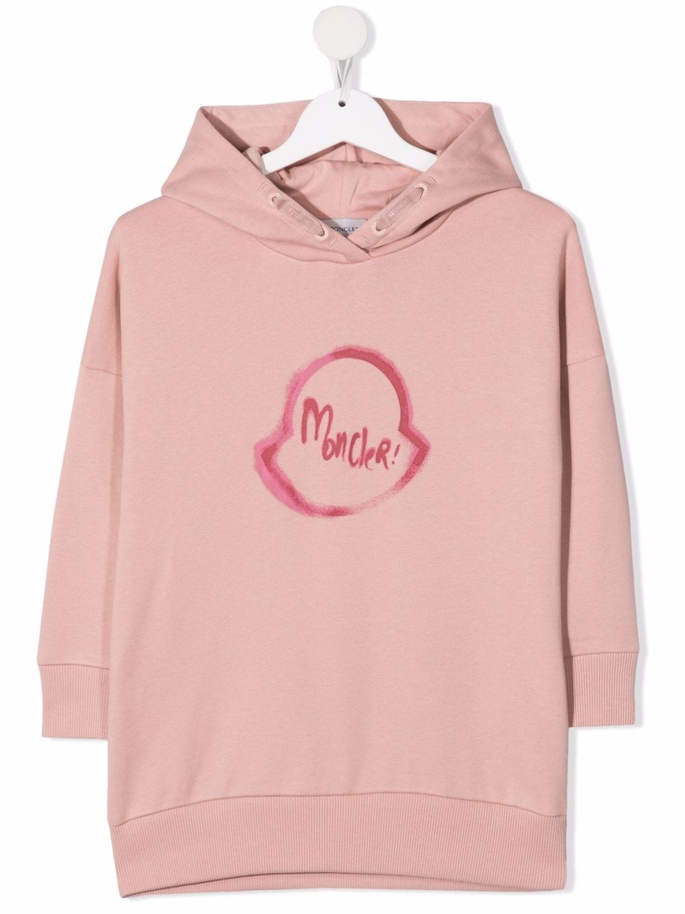 Moncler Enfant logo-print hoodie dress - Pink von Moncler Enfant