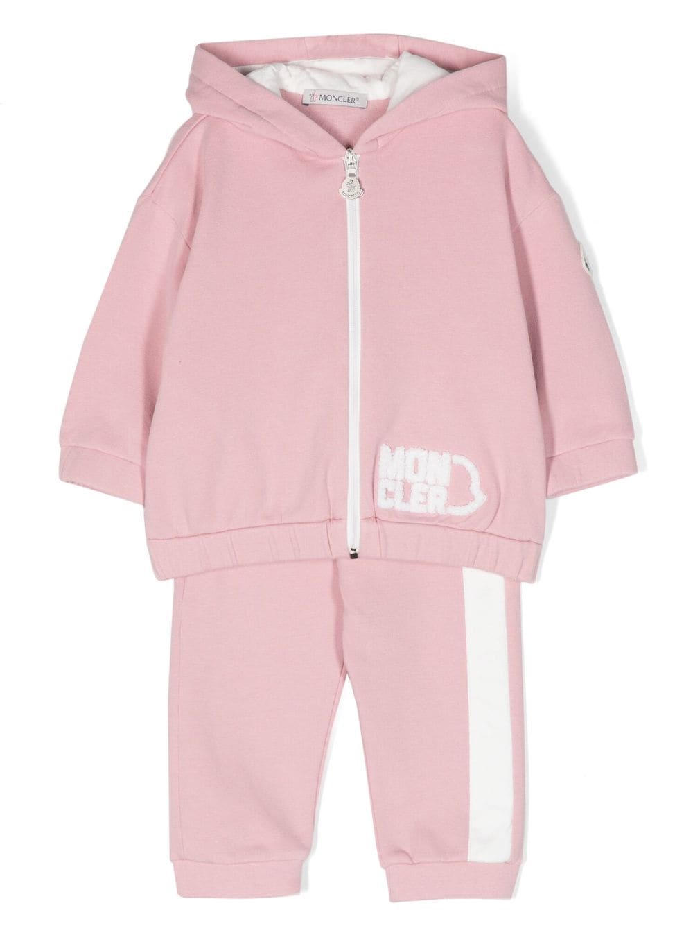 Moncler Enfant logo-print knitted tracksuit set - Pink von Moncler Enfant