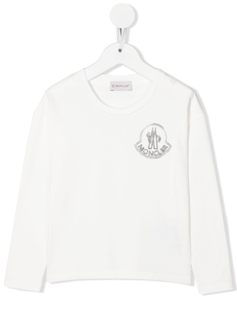 Moncler Enfant logo-print long-sleeve cotton T-shirt - White von Moncler Enfant