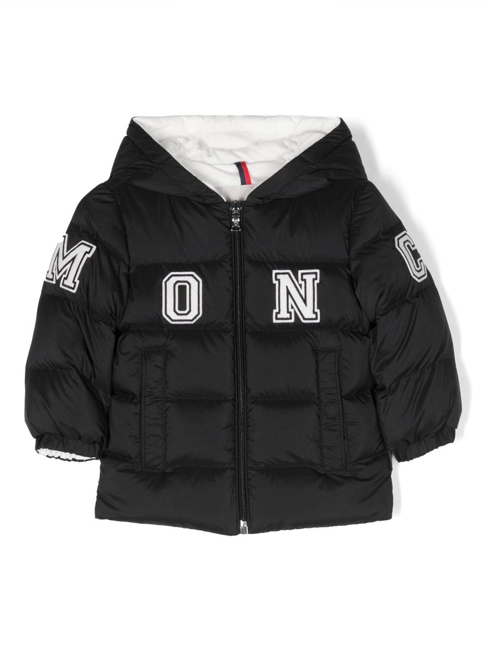 Moncler Enfant logo-print padded jacket - Black von Moncler Enfant
