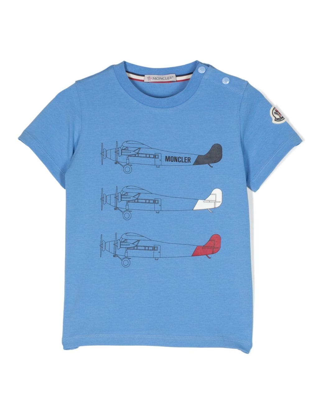 Moncler Enfant logo-print short-sleeve T-shirt - Blue von Moncler Enfant