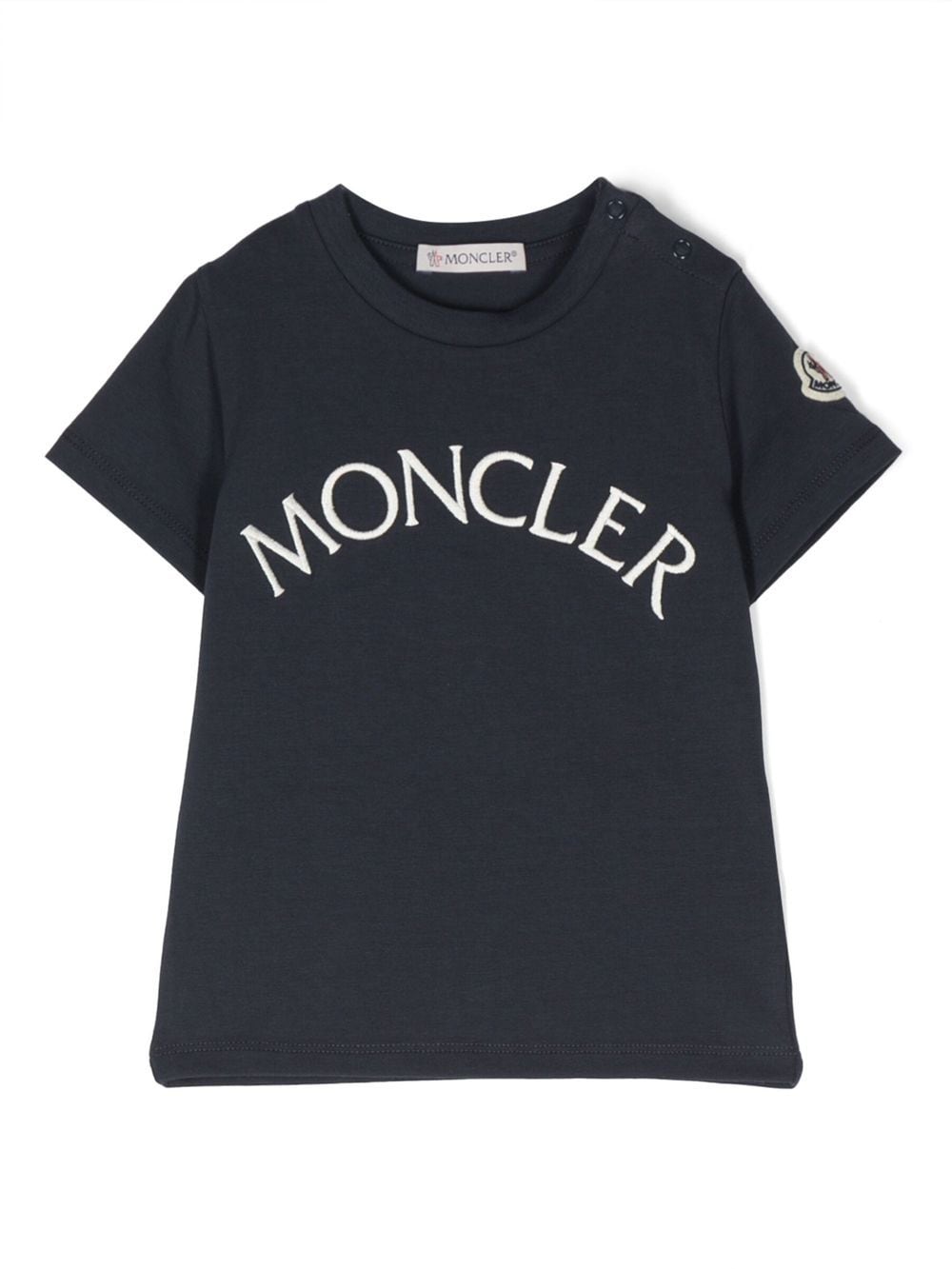 Moncler Enfant logo-print short-sleeved T-shirt - Blue von Moncler Enfant