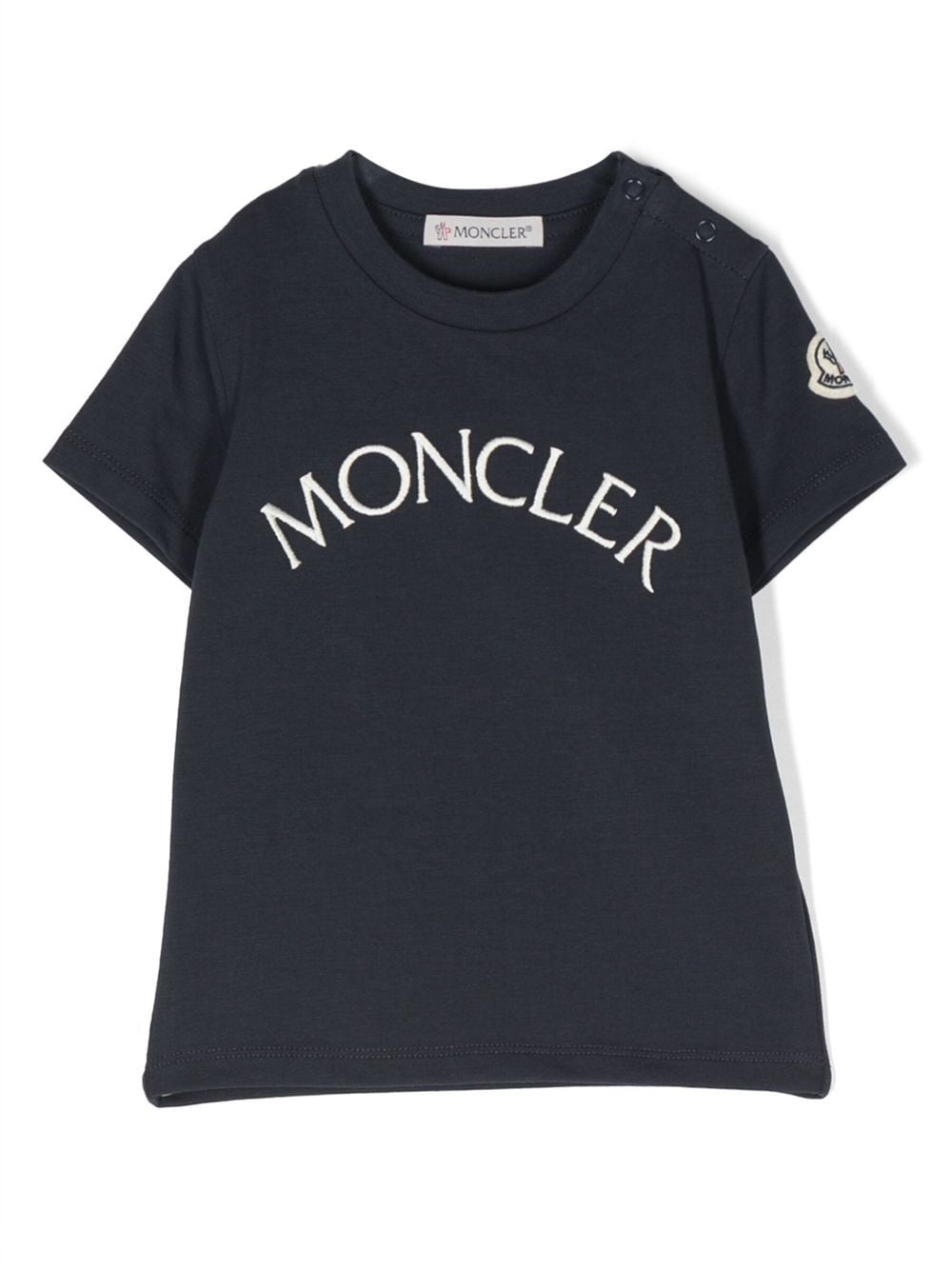 Moncler Enfant logo-print short-sleeved T-shirt - Blue von Moncler Enfant