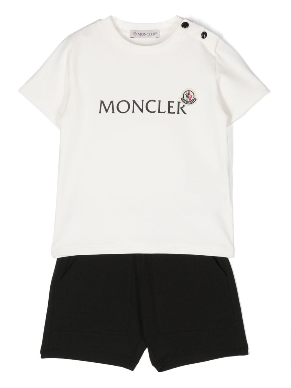 Moncler Enfant logo-print shorts set - Black von Moncler Enfant