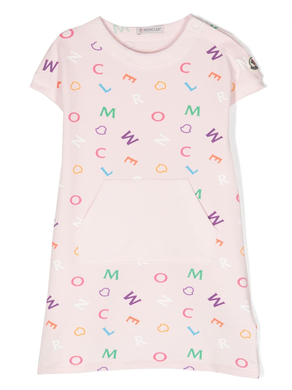 Moncler Enfant logo-print stretch-cotton T-shirt dress - Pink von Moncler Enfant