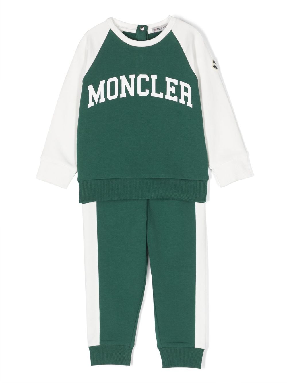 Moncler Enfant logo-print stretch-cotton tracksuit - Green von Moncler Enfant