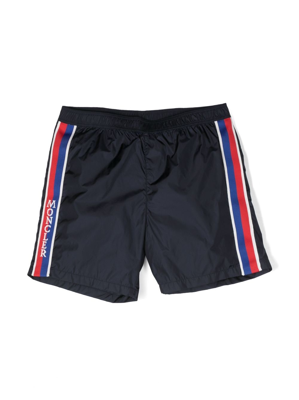 Moncler Enfant logo-print striped swim shorts - Blue von Moncler Enfant