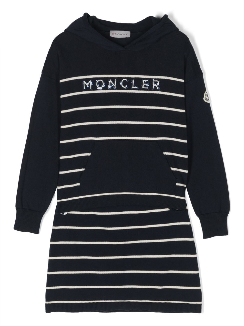 Moncler Enfant striped knit two-piece set - Blue von Moncler Enfant