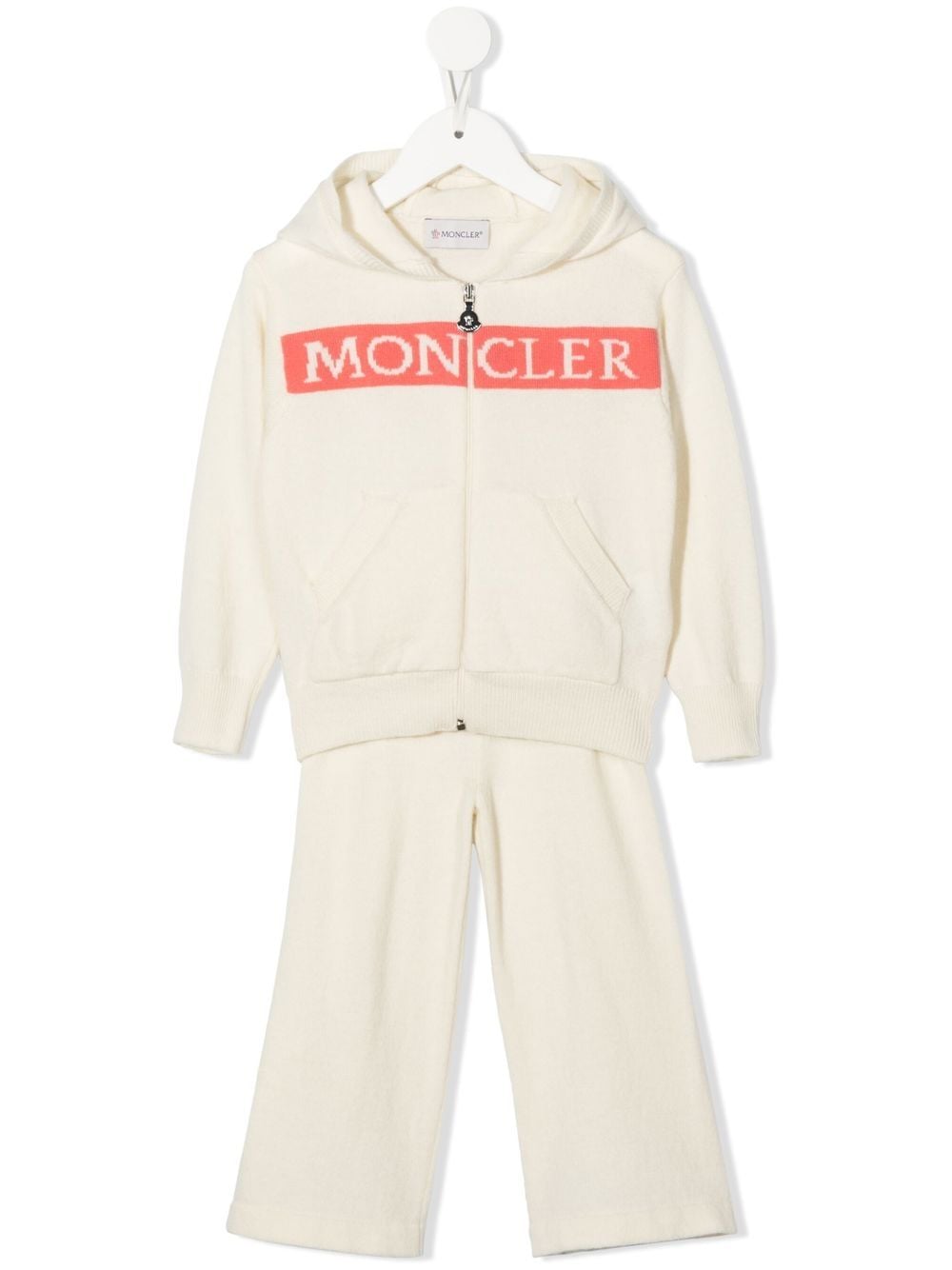 Moncler Enfant logo-print virgin-wool tracksuit - White von Moncler Enfant