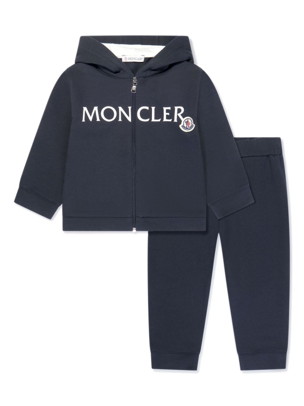 Moncler Enfant logo-print zip-up hoodie - Blue von Moncler Enfant