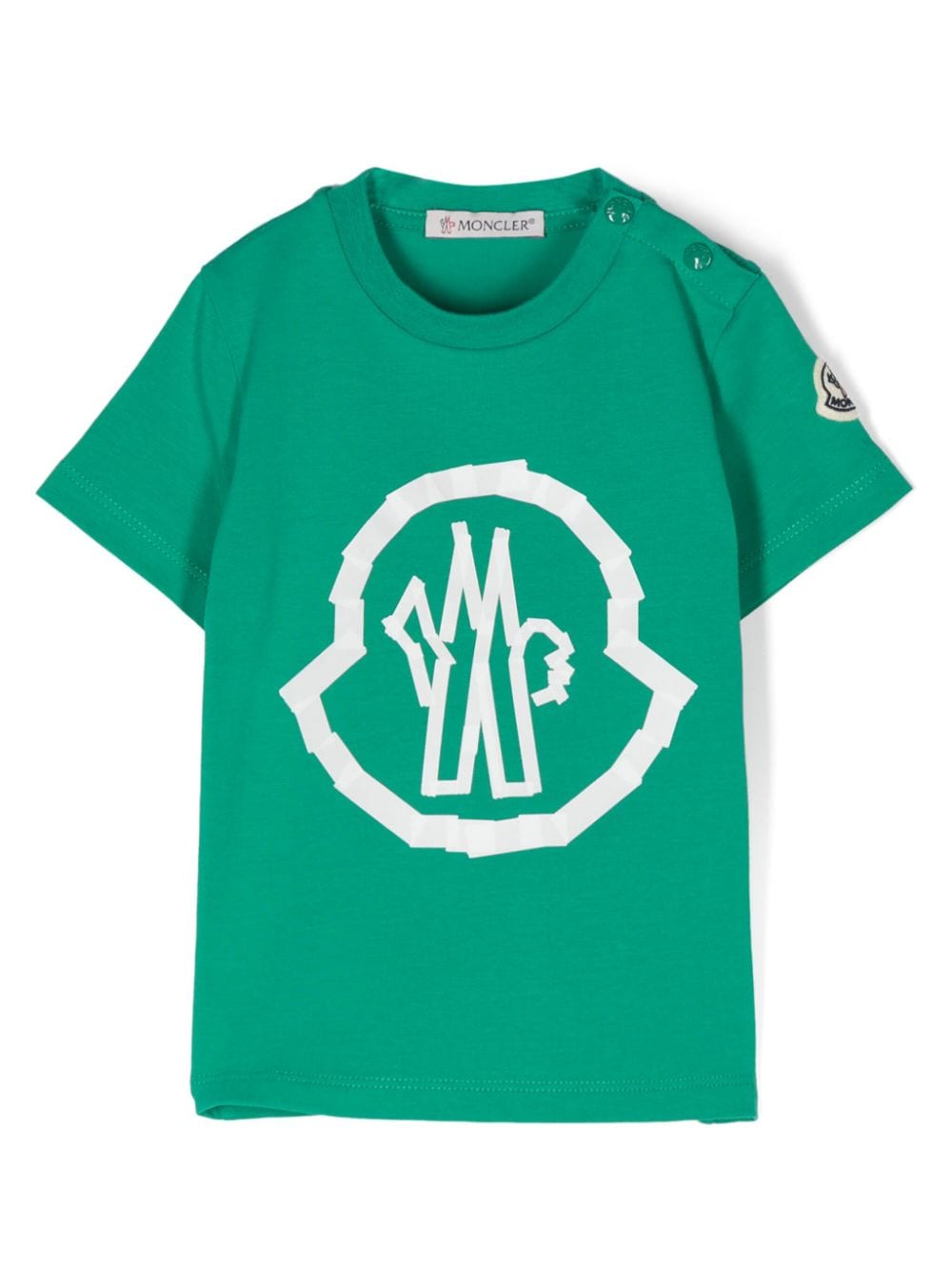 Moncler Enfant logo-printed cotton T-shirt - Green von Moncler Enfant