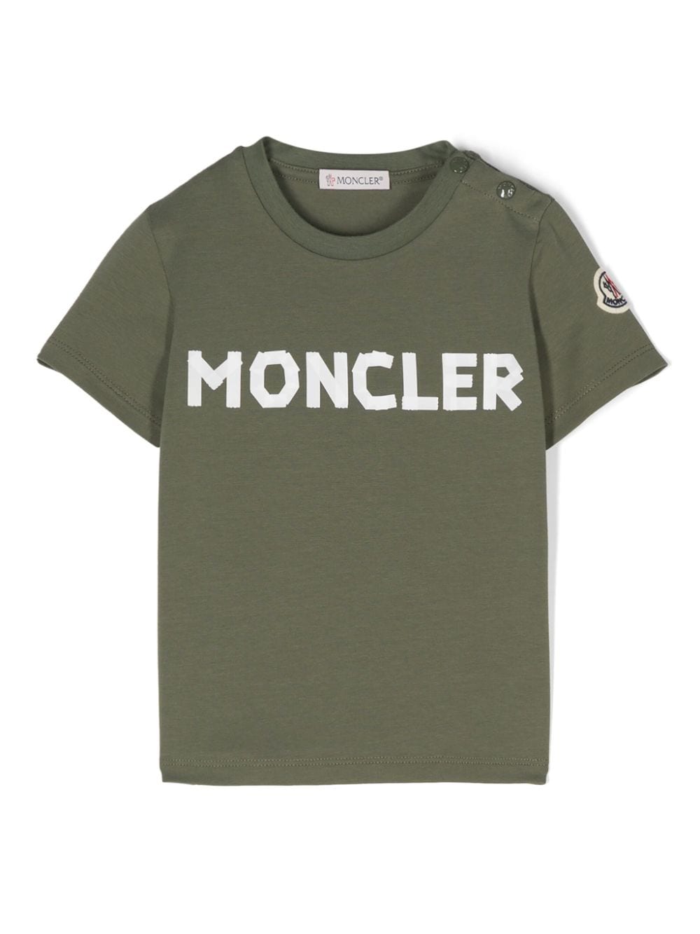 Moncler Enfant logo-printed cotton T-shirt - Green von Moncler Enfant