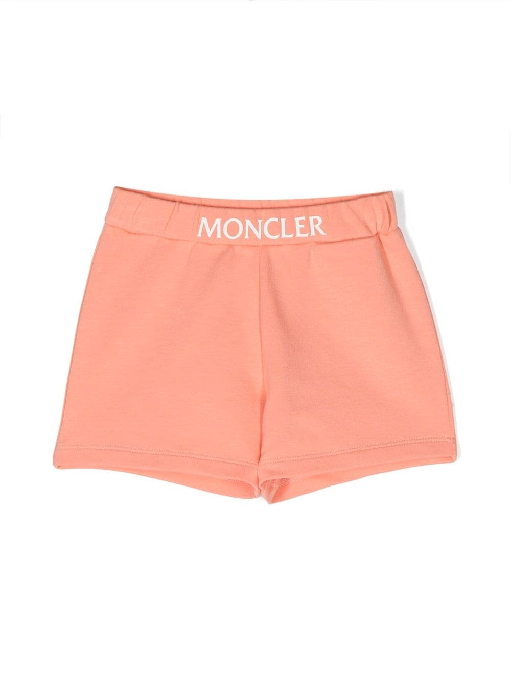 Moncler Enfant logo-waistband shorts - Orange von Moncler Enfant