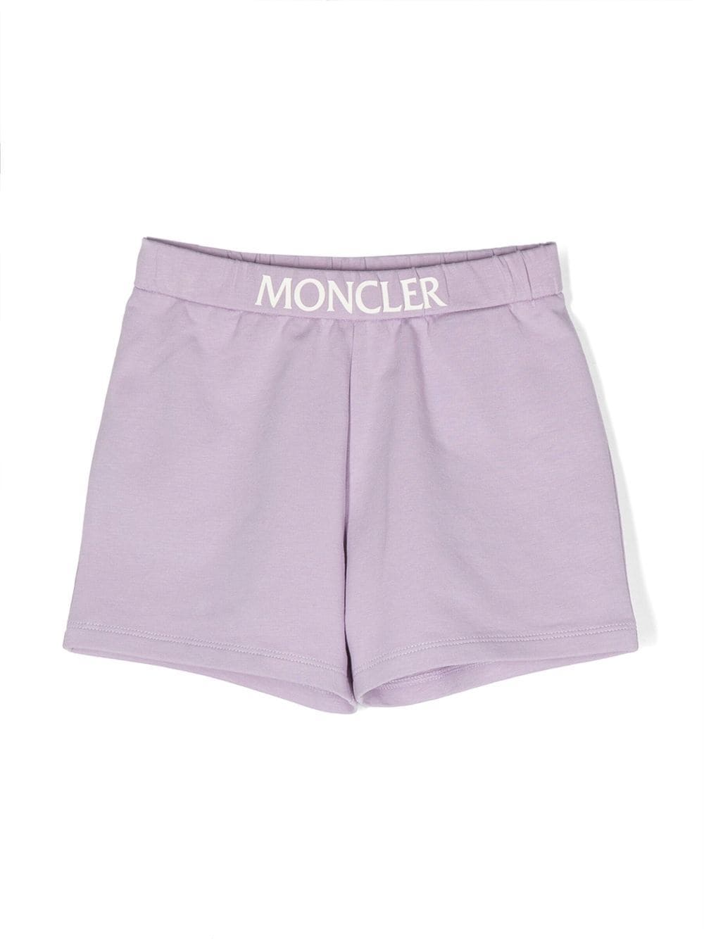 Moncler Enfant logo-waistband shorts - Purple von Moncler Enfant