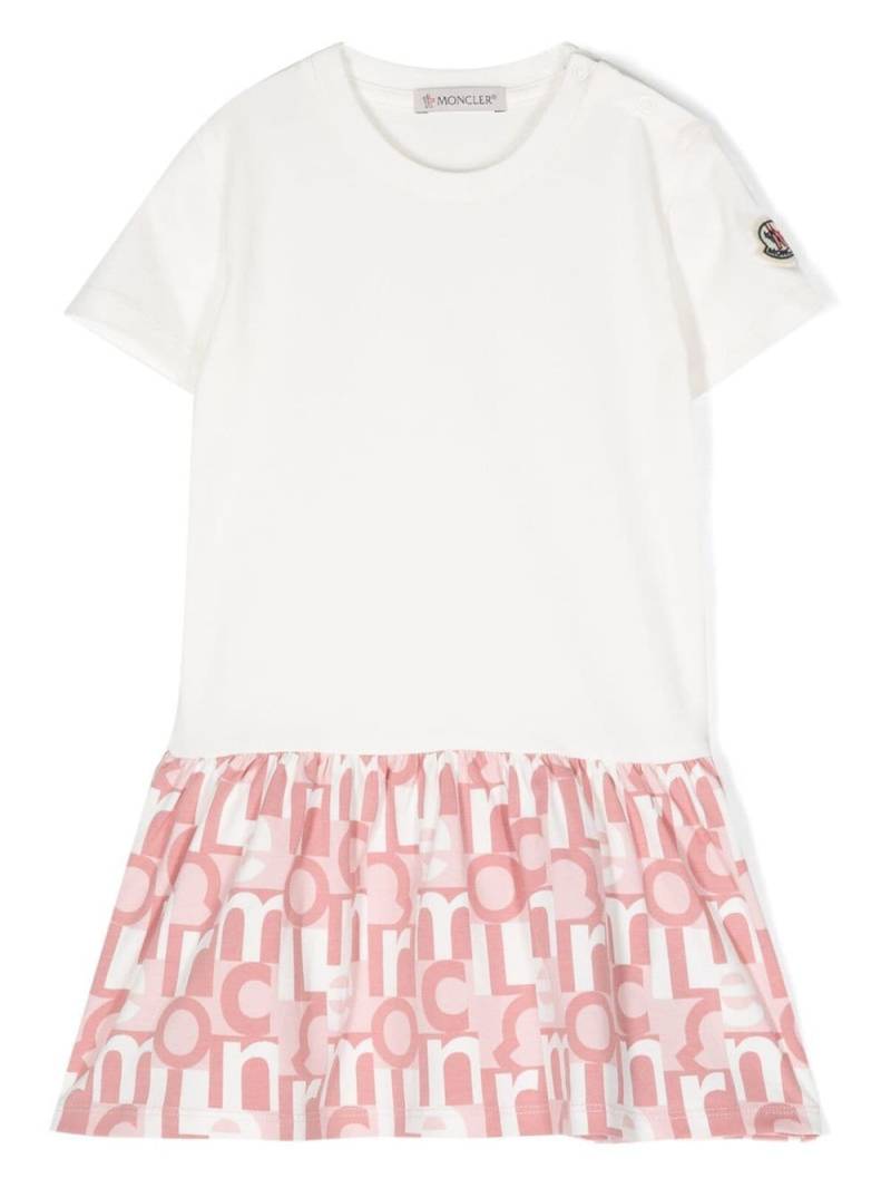 Moncler Enfant monogram-print T-shirt dress - White von Moncler Enfant