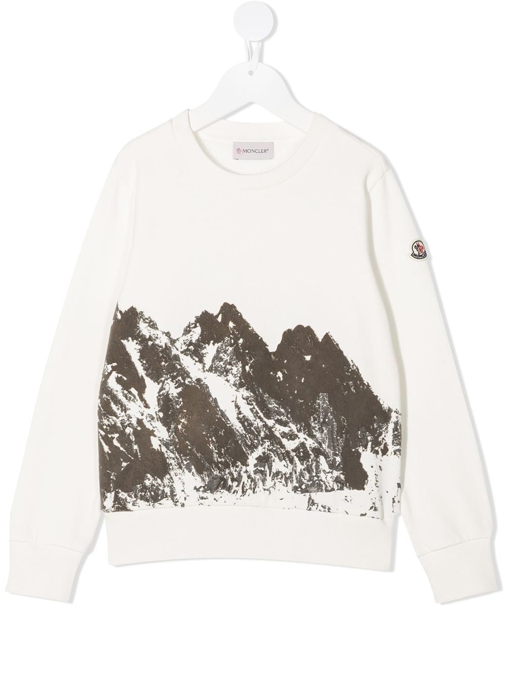 Moncler Enfant mountain print sweatshirt - White von Moncler Enfant