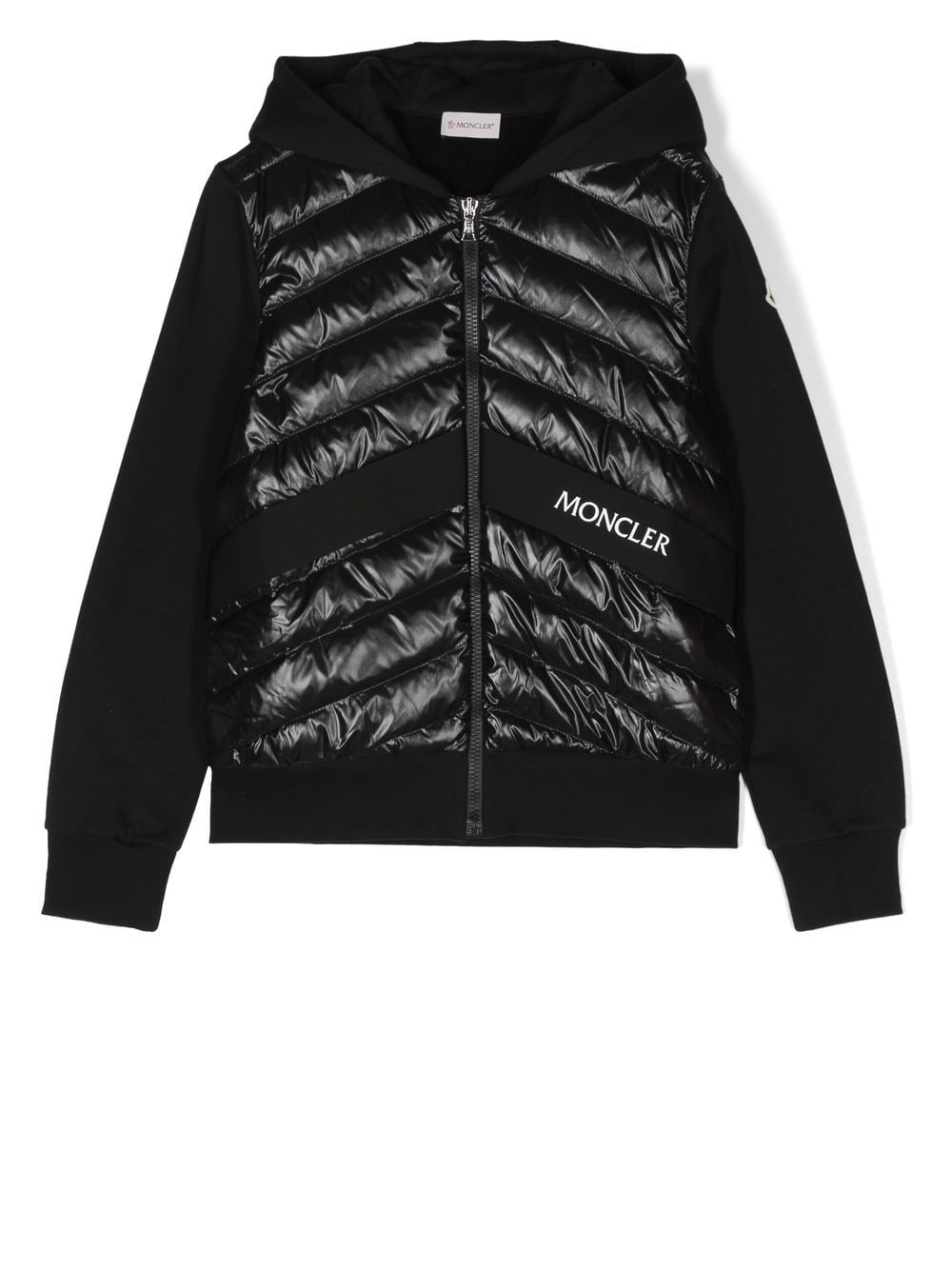 Moncler Enfant padded logo-print jacket - Black von Moncler Enfant