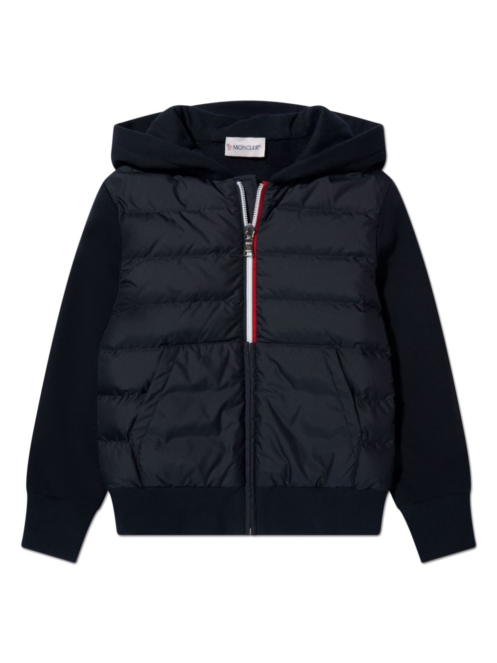 Moncler Enfant padded zip-up hoodie - Blue von Moncler Enfant