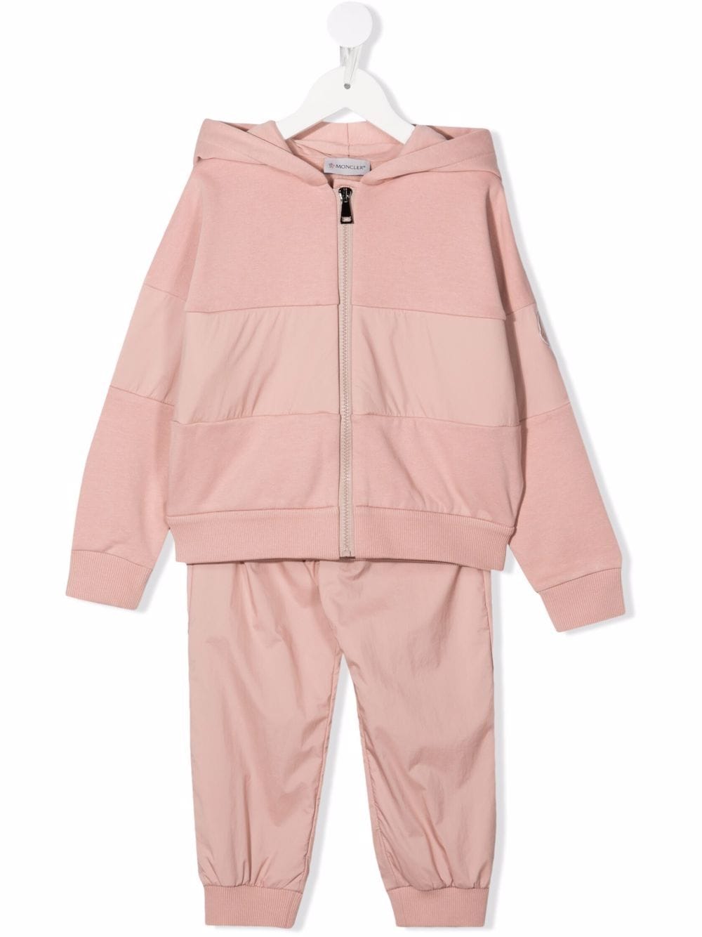 Moncler Enfant panelled cotton tracksuit set - Pink von Moncler Enfant