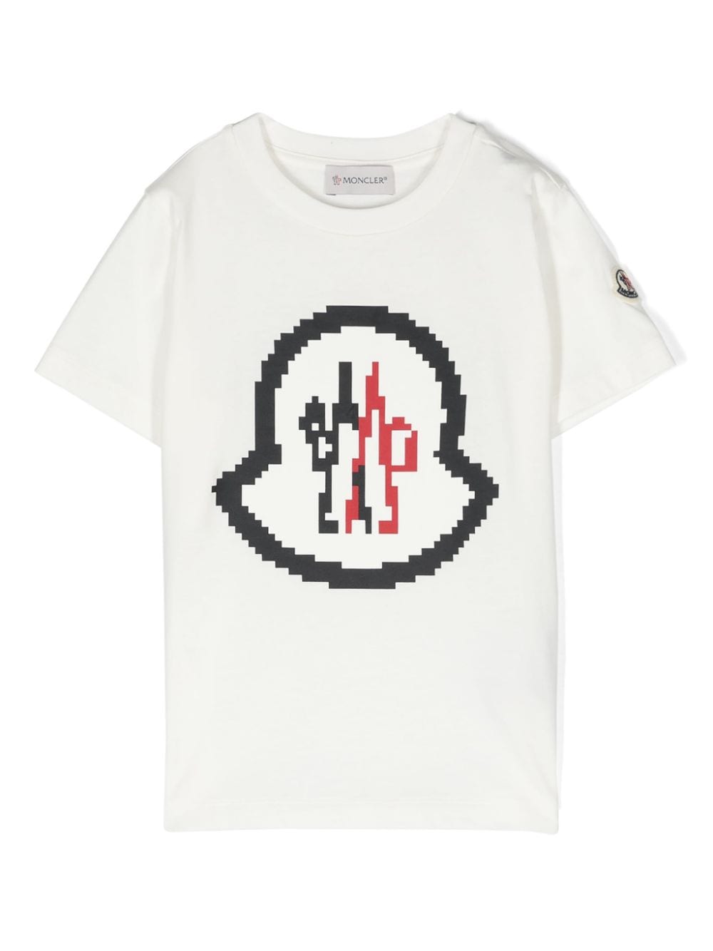 Moncler Enfant pixelated-print cotton T-shirt - White von Moncler Enfant