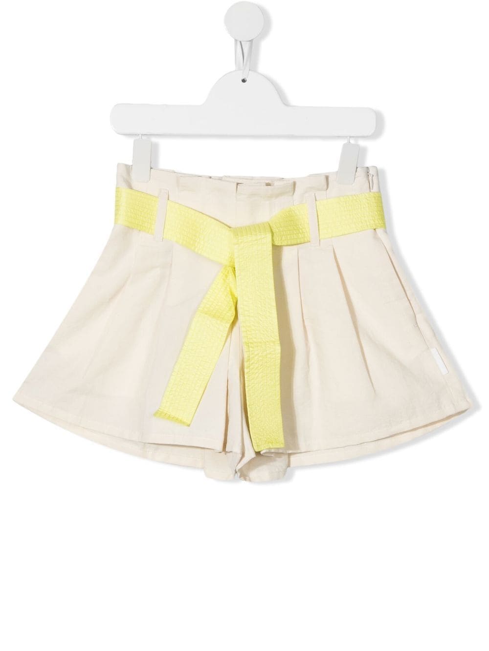 Moncler Enfant pleat-detail belted shorts - Neutrals von Moncler Enfant