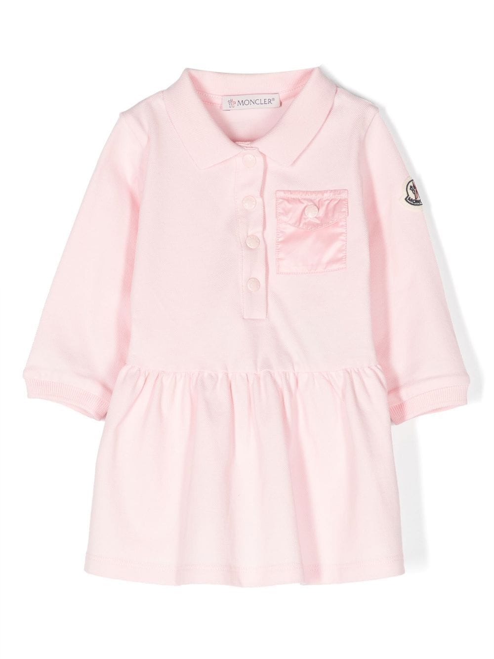 Moncler Enfant polo-collar long-sleeved dress - Pink von Moncler Enfant