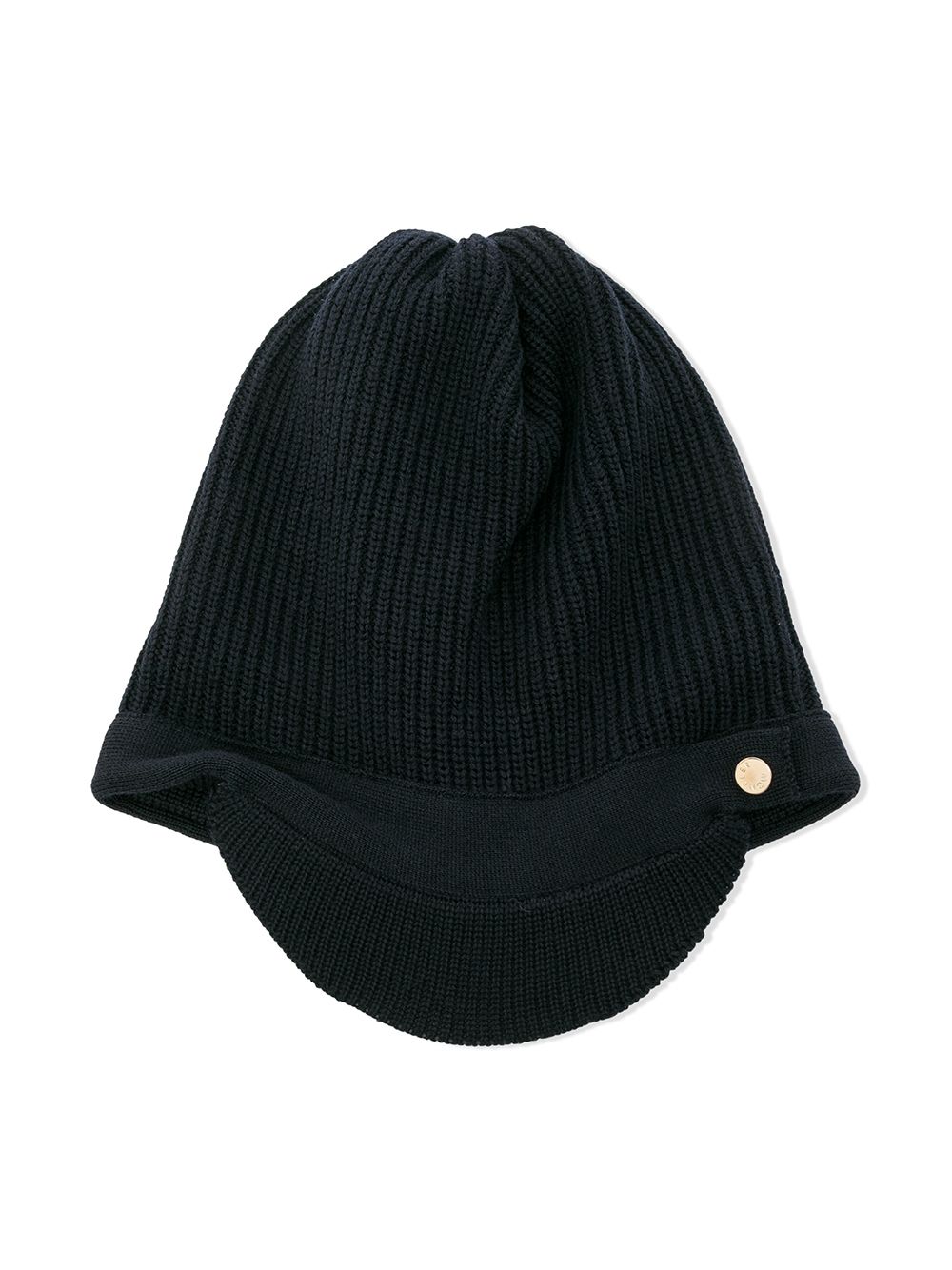 Moncler Enfant ribbed-knit cap - Black von Moncler Enfant