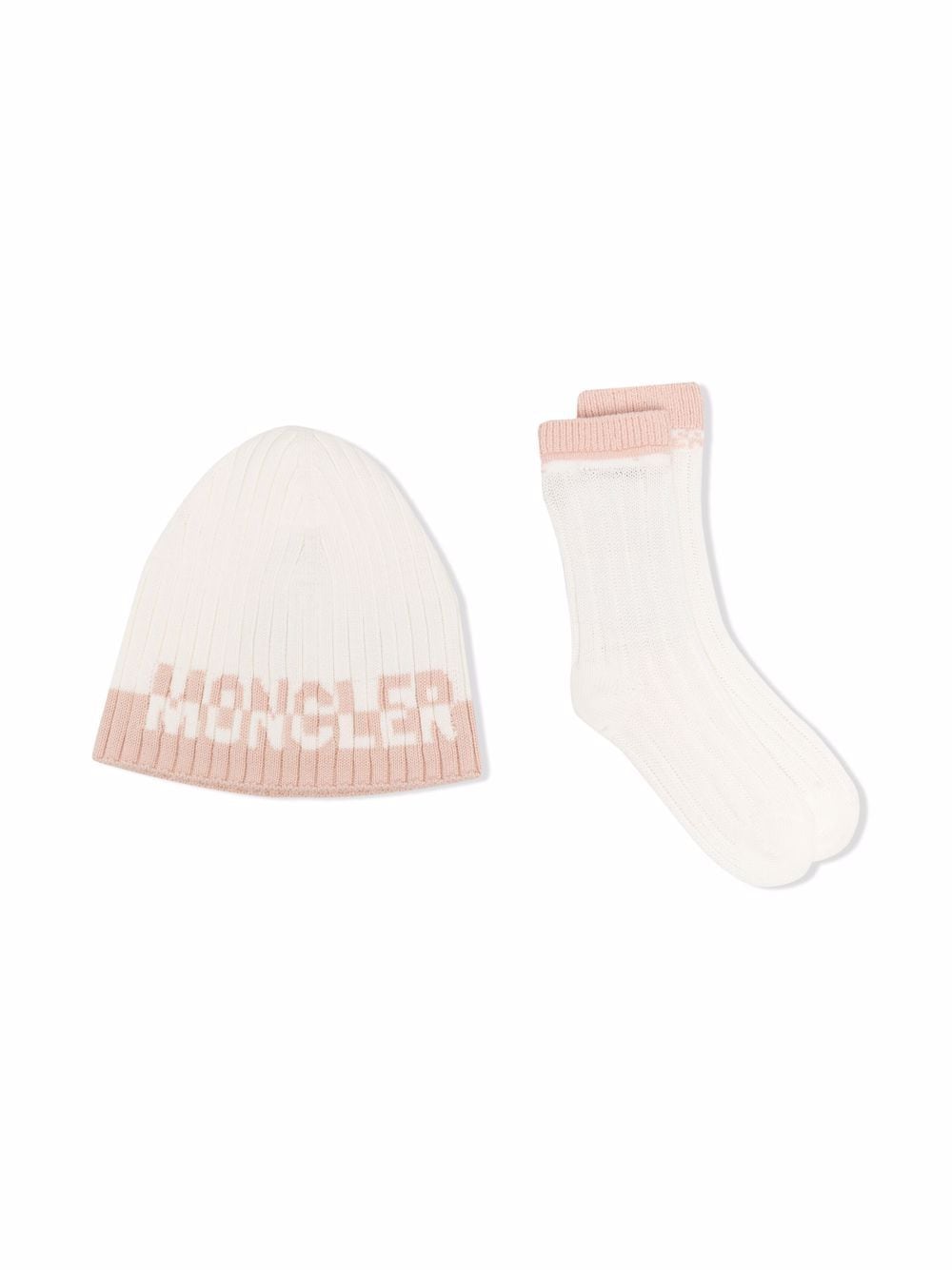 Moncler Enfant ribbed-knit two-piece set - White von Moncler Enfant