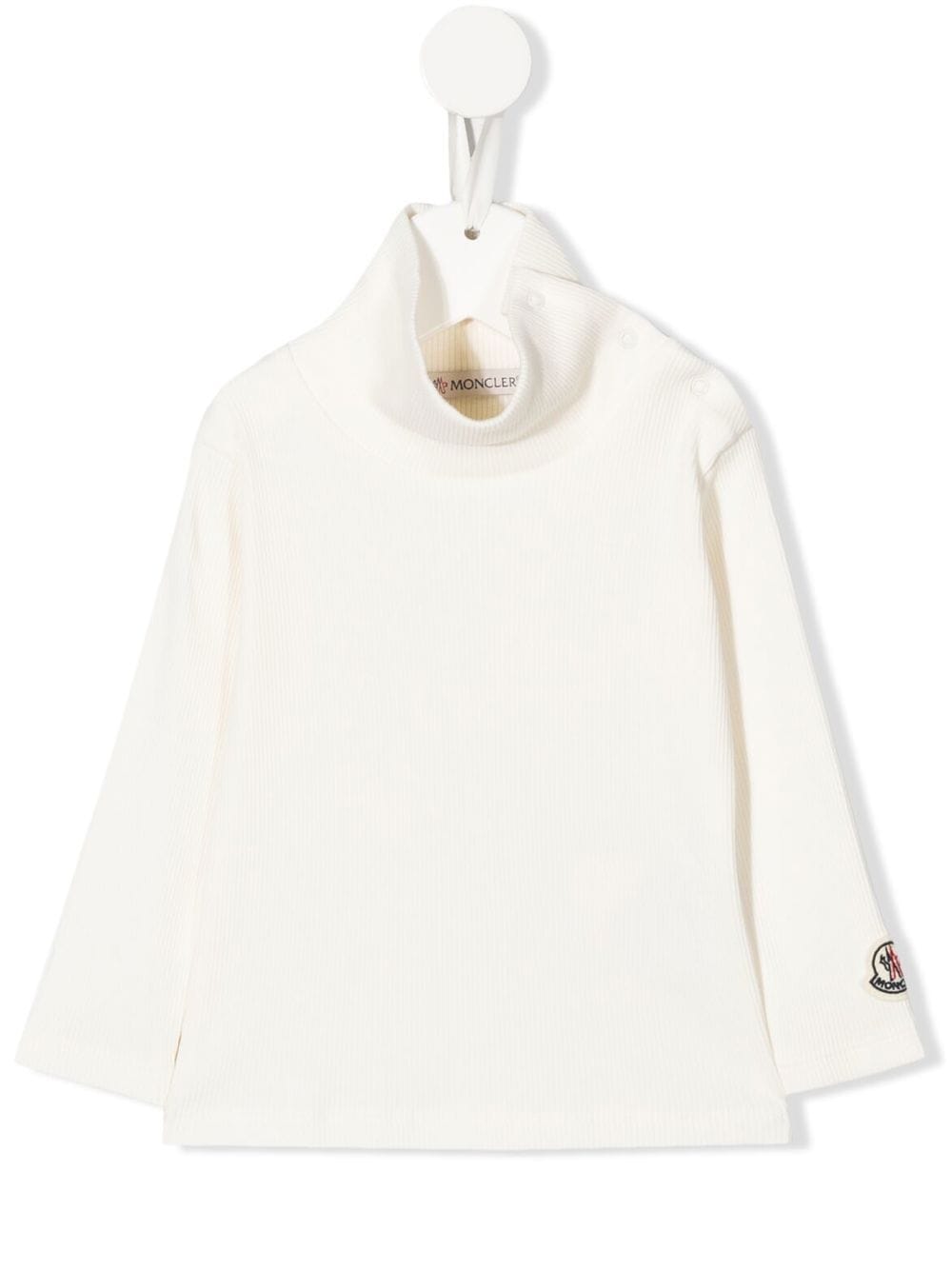 Moncler Enfant ribbed patch-detail T-Shirt - White von Moncler Enfant