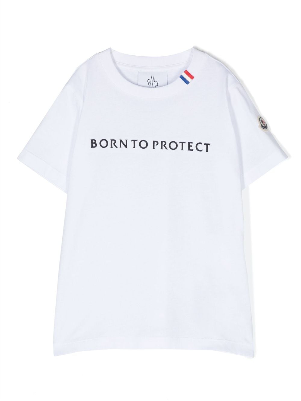 Moncler Enfant round-neck cotton T-shirt - White von Moncler Enfant