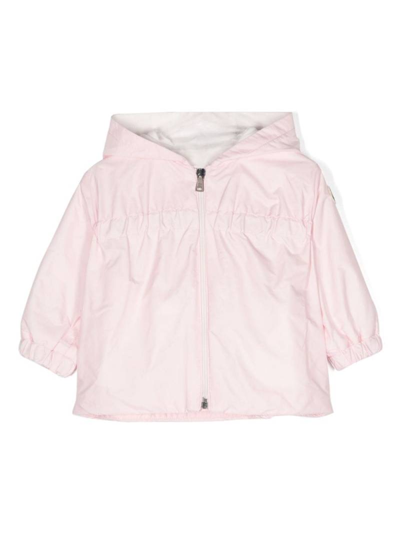 Moncler Enfant ruched-detail hooded jacket - Pink von Moncler Enfant